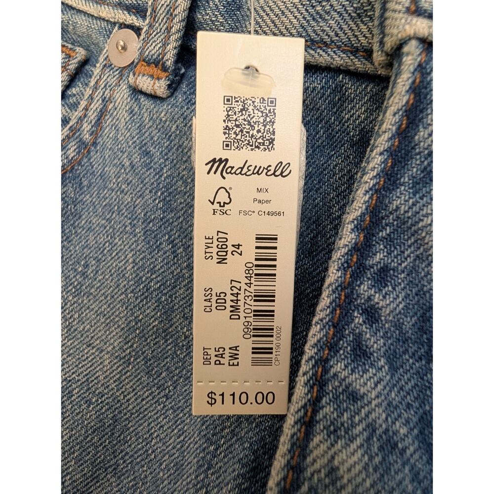 Madewell The Rilee Denim Midi Skirt Womens 24 Blue Cotton NWT - Picture 3 of 7